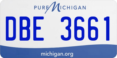 MI license plate DBE3661