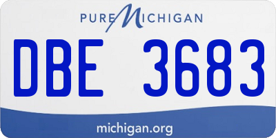 MI license plate DBE3683