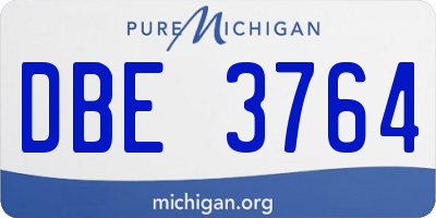 MI license plate DBE3764