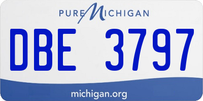 MI license plate DBE3797