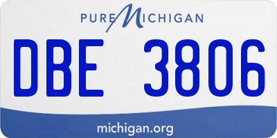 MI license plate DBE3806