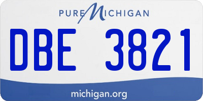 MI license plate DBE3821