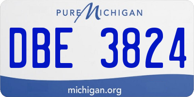 MI license plate DBE3824