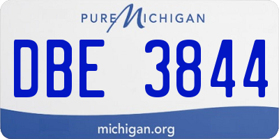 MI license plate DBE3844