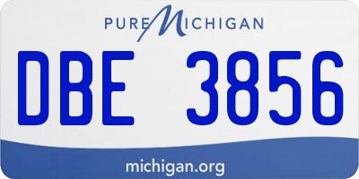 MI license plate DBE3856