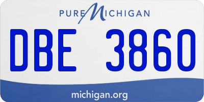 MI license plate DBE3860