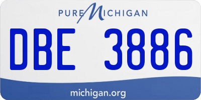 MI license plate DBE3886
