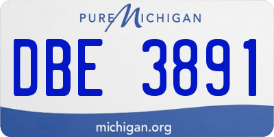 MI license plate DBE3891