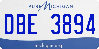 MI license plate DBE3894