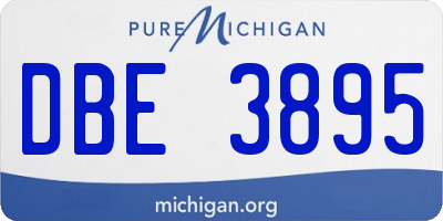 MI license plate DBE3895