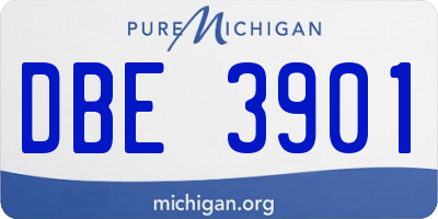 MI license plate DBE3901
