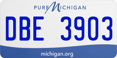 MI license plate DBE3903