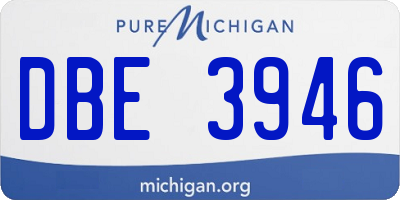 MI license plate DBE3946