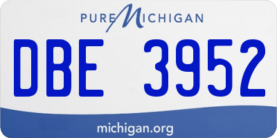MI license plate DBE3952