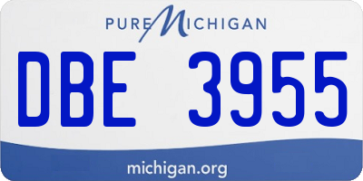 MI license plate DBE3955