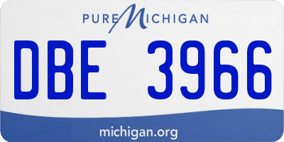 MI license plate DBE3966