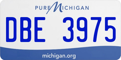 MI license plate DBE3975