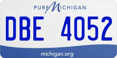 MI license plate DBE4052