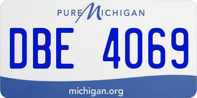 MI license plate DBE4069