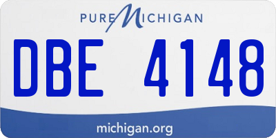 MI license plate DBE4148