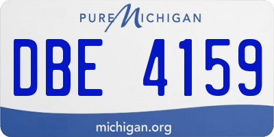 MI license plate DBE4159