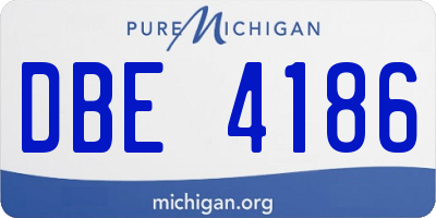 MI license plate DBE4186