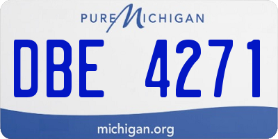 MI license plate DBE4271