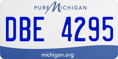 MI license plate DBE4295