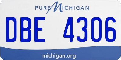 MI license plate DBE4306