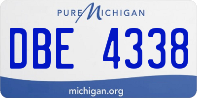 MI license plate DBE4338