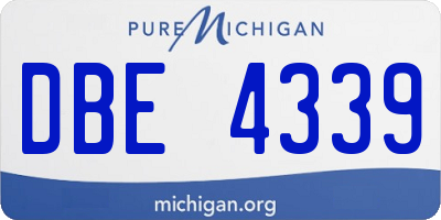 MI license plate DBE4339