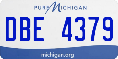 MI license plate DBE4379