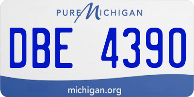 MI license plate DBE4390
