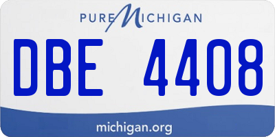 MI license plate DBE4408
