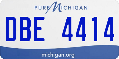 MI license plate DBE4414