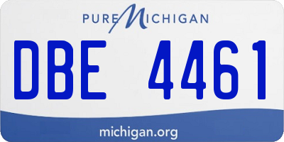 MI license plate DBE4461