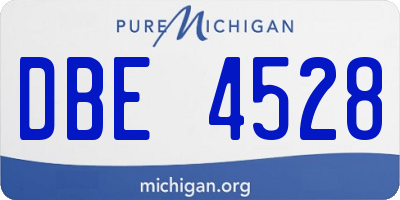 MI license plate DBE4528