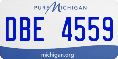 MI license plate DBE4559