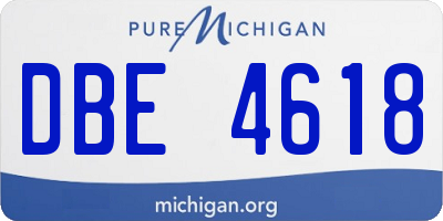 MI license plate DBE4618