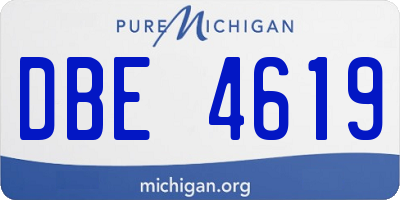 MI license plate DBE4619