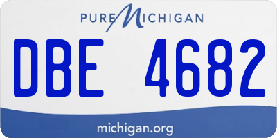 MI license plate DBE4682