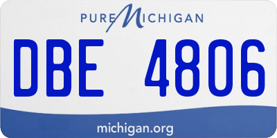 MI license plate DBE4806