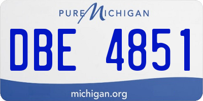 MI license plate DBE4851