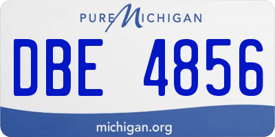 MI license plate DBE4856