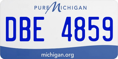 MI license plate DBE4859