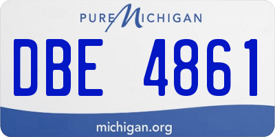 MI license plate DBE4861