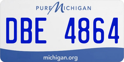 MI license plate DBE4864