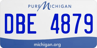 MI license plate DBE4879