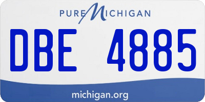 MI license plate DBE4885