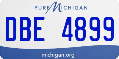 MI license plate DBE4899